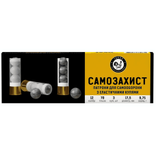 Патрон 12к «Тахо» Самозащита с еластичными пулями (10шт.) - 1